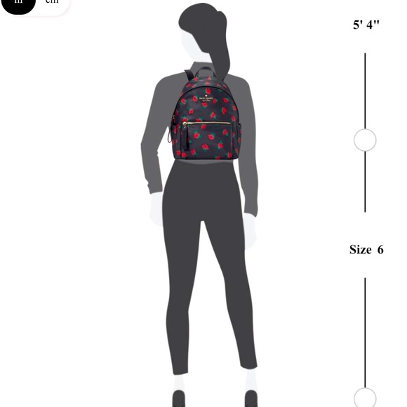 NWT Kate Spade Chelsea Rose Toss Printed Medium Backpack - Picture 8 of 9